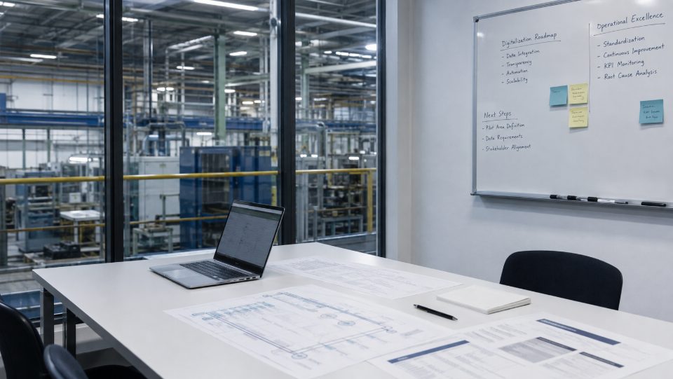 Workshopsituation mit Ablaufplan an einer Stellwand